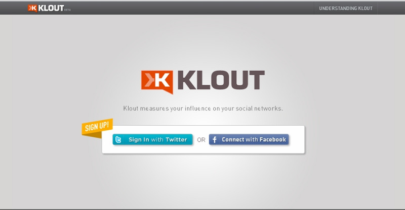 美國熱門網站Klout讓一般民眾也能測試自己在網路上的影響力。圖片來源：擷取自Klout官網。   