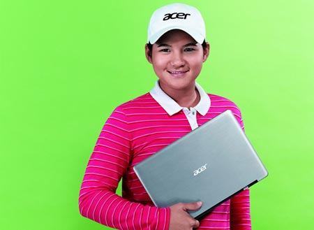Acer宏碁邀請高爾夫選手曾雅妮擔任全球代言人。圖片來源：宏碁提供。   