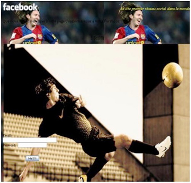 利用世界盃足球賽為議題的假網頁畫面。圖片來源：賽門鐵克提供。   
