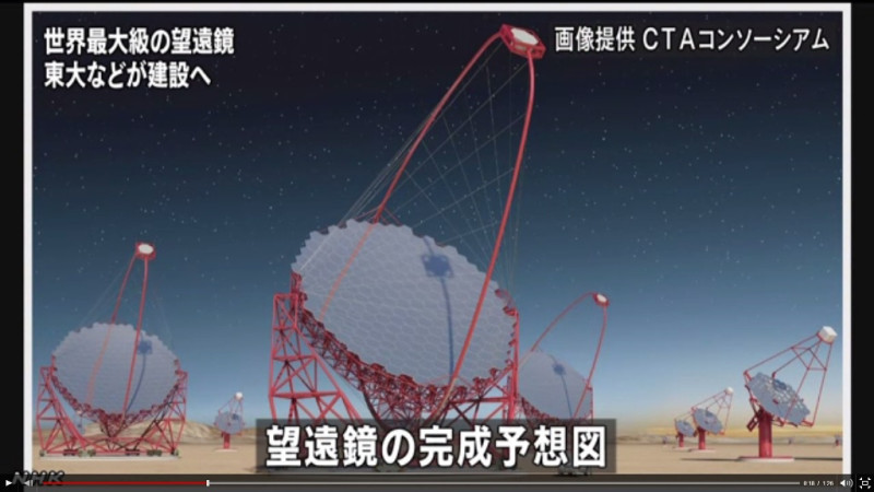 直徑23公尺 世界最大望遠鏡完工示意圖。圖：翻攝自NHK   