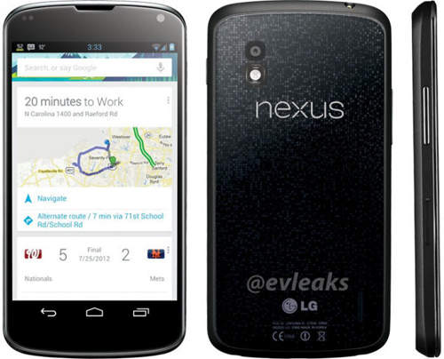 傳首款LG Nexus 4將於10/29發表現身，圖為網路最新流出的官方照。圖片來源：翻攝自網路   