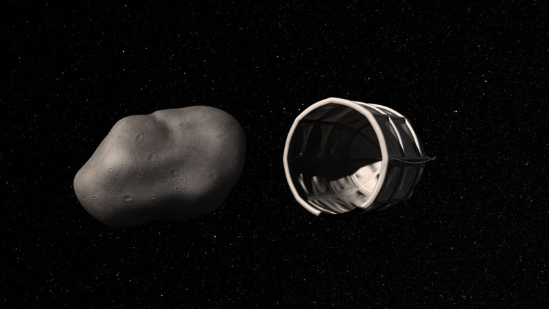 NASA先前公布的捕捉小行星任務示意圖。圖片來源：達志影像/美聯社   