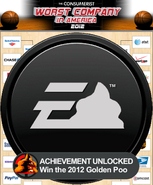 知名電玩廠商藝電（EA）贏得今年全美最爛公司票選，獲贈一座金大便獎盃（Golden Poo）。（圖片來源：消費者網站The Consumerist）   