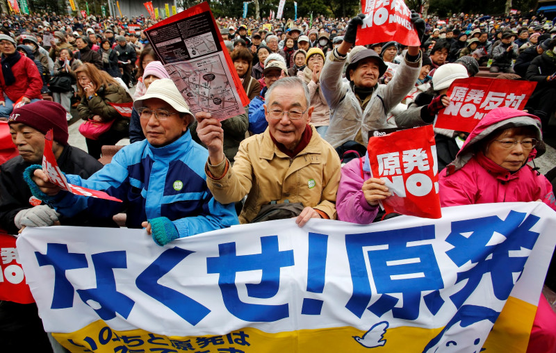 日本國內主流民意希望核電比例能低於5%。圖：達志影像/美聯社   