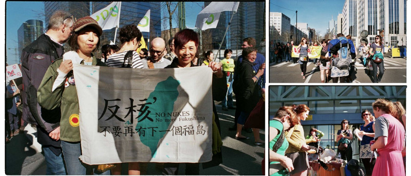 今年3月初在福島核災即將屆滿3周年時，台灣進行了北中南的反核遊行，而在地球另一端的比利時，也有一場反核遊行。圖5之1：林冠吟/攝   