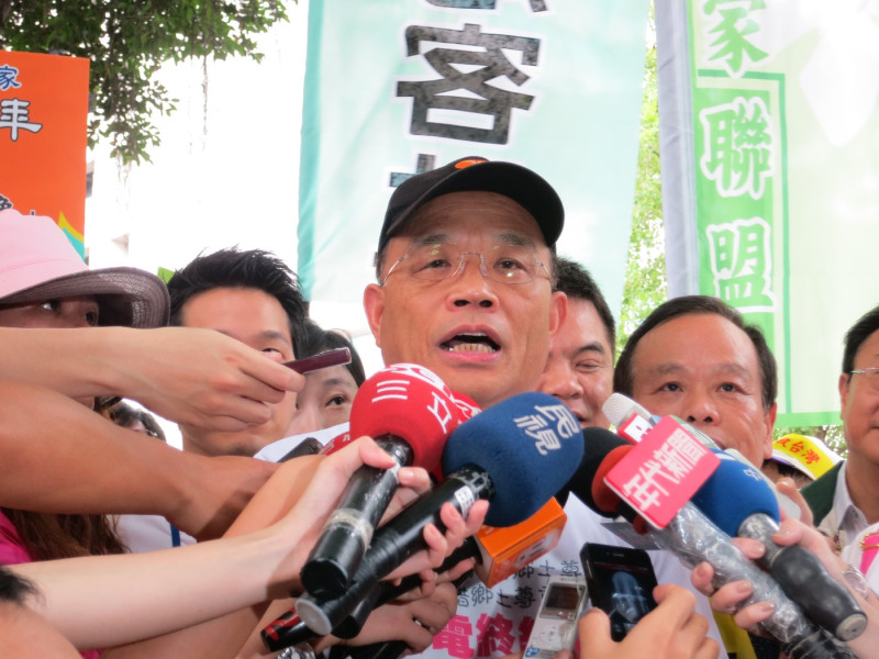 民進黨主席蘇貞昌19日參加反核遊行。圖：林朝億/攝   