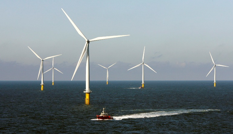 丹麥的風力發電場是世界最大的風力發電場。圖片來源：達志影像/路透社資料照片。   