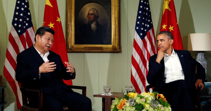 圖為美國總統歐巴馬與中國國家主席習近平第1次「歐習會」的照片。圖片來源：達志影像/路透社資料照片   