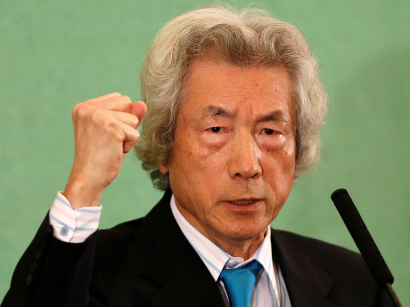 今年71歲的日本前首相小泉純一郎(KOIZUMI, Junichiro)12日在日本記者俱樂部的會議上表示，「首相具有只要決斷的話就可以做到的權力，這就是零核電的決斷。」圖片來源：達志影像/路透社。   